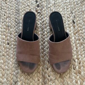 ASOS Suedette Heeled Mule